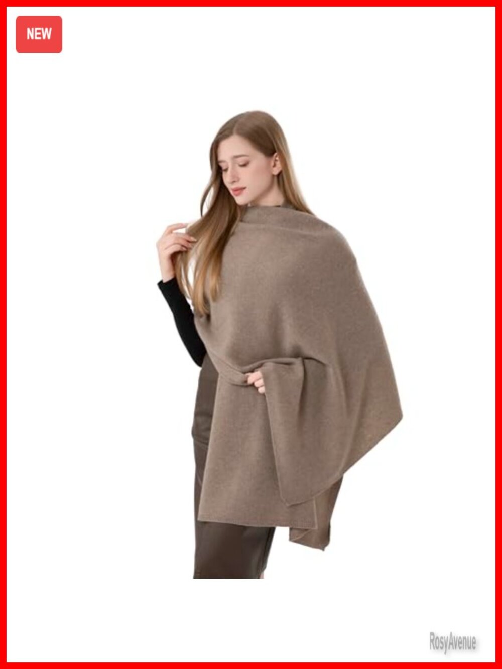 Cashmere Wool Knitted Wrap Scarf Stole Travel Blanket Shawl 87x28 in XL